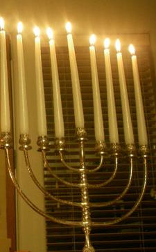 Menorah 8th night of Hanukkah